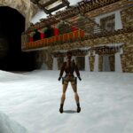 Lara Croft devant un temple tibétain