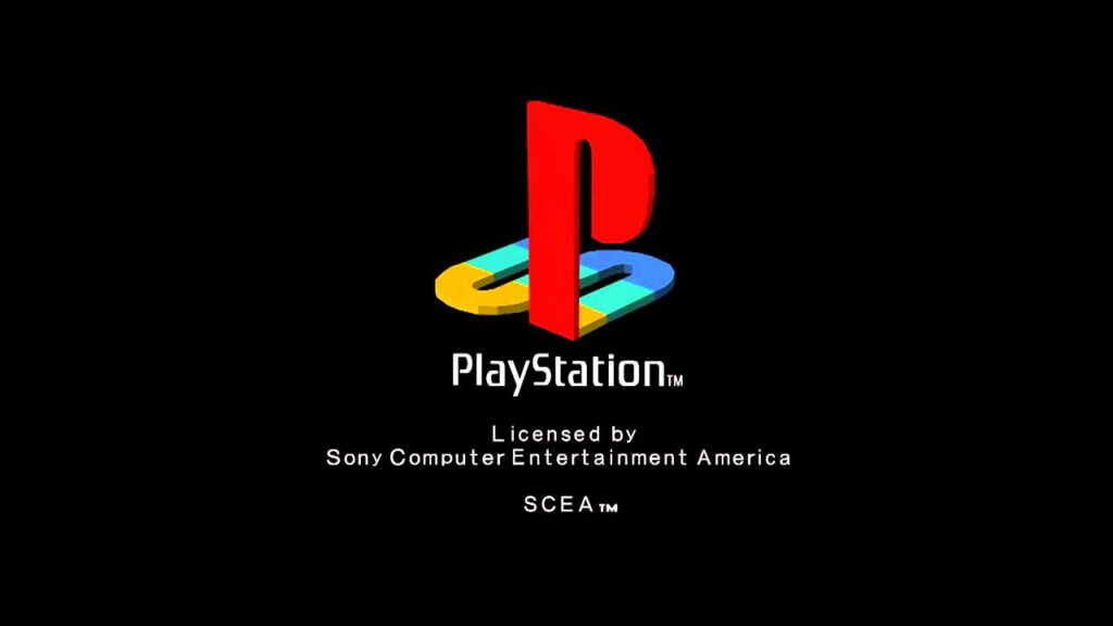 Ecran de lancement de la Playstation de Sony