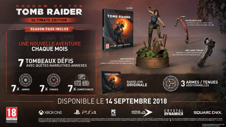 Toutes les éditions de Shadow Of The Tomb Raider