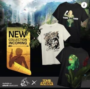 Nouveaux t-shirt Shark Robot x Tomb Raider