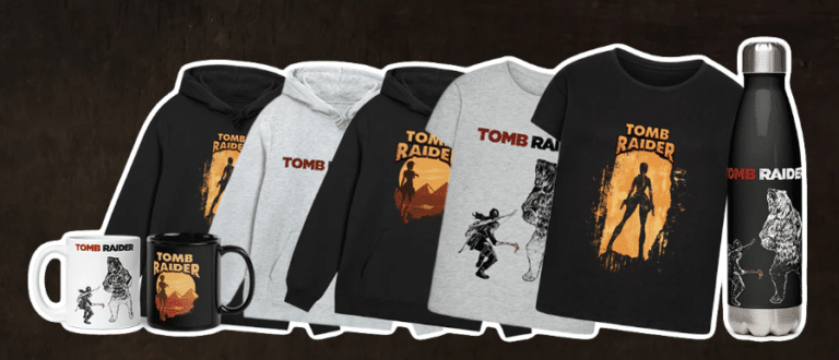 des t-shiirts, des hoodies et des mugs viennent s'ajouter au nouveau shop tomb raider