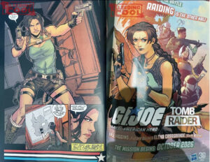 preview de la fin du comics #330 G.I Joe avec l'apparition de Lara Croft