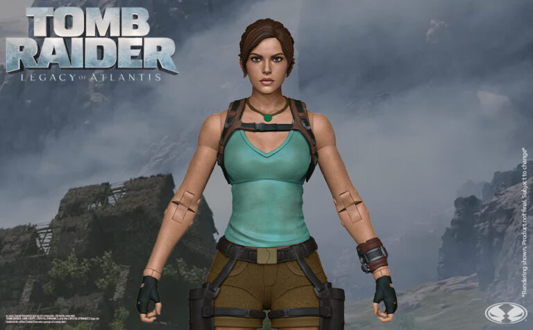 prototype de l'action figure lara croft legacy of atlantis de McFarlane